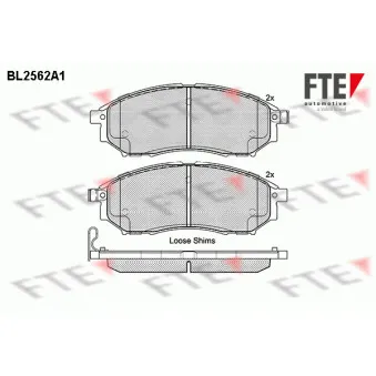 FTE BL2562A1 - Jeu de 4 plaquettes de frein avant