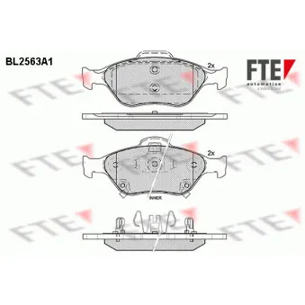 Jeu de 4 plaquettes de frein avant FTE OEM 044650D050