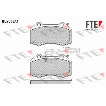 FTE BL2565A1 - Jeu de 4 plaquettes de frein avant