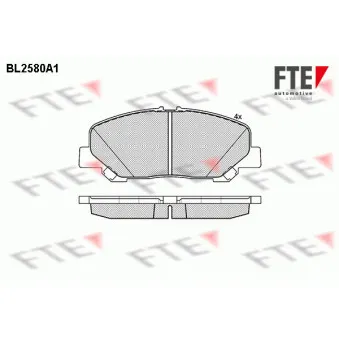FTE BL2580A1 - Jeu de 4 plaquettes de frein avant