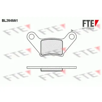 FTE BL2649A1 - Jeu de 4 plaquettes de frein arrière