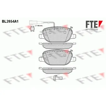 FTE BL2654A1 - Jeu de 4 plaquettes de frein arrière