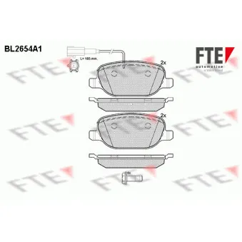 Jeu de 4 plaquettes de frein arrière FTE OEM 77365542