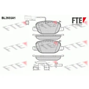 FTE BL2655A1 - Jeu de 4 plaquettes de frein arrière