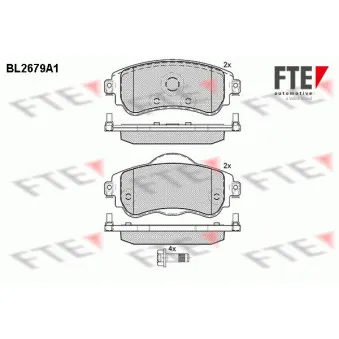 FTE BL2679A1 - Jeu de 4 plaquettes de frein avant