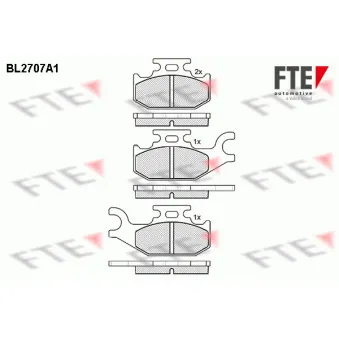 FTE BL2707A1 - Jeu de 4 plaquettes de frein avant
