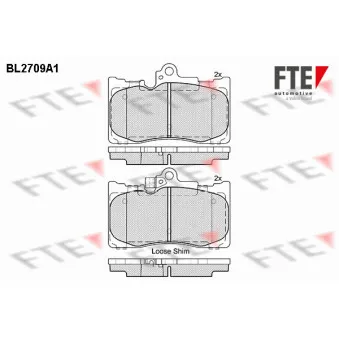 FTE BL2709A1 - Jeu de 4 plaquettes de frein avant