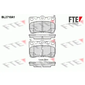 Jeu de 4 plaquettes de frein arrière FTE OEM 0446653010