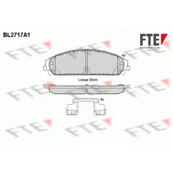 FTE BL2717A1 - Jeu de 4 plaquettes de frein avant