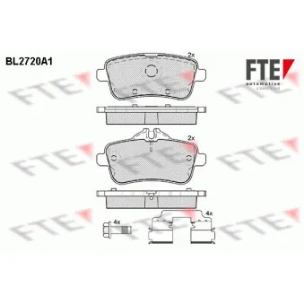 FTE BL2720A1 - Jeu de 4 plaquettes de frein arrière