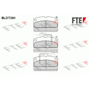 FTE BL2772A1 - Jeu de 4 plaquettes de frein avant