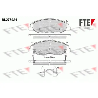 FTE BL2779A1 - Jeu de 4 plaquettes de frein avant