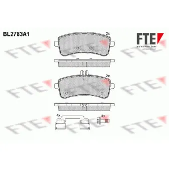 FTE BL2783A1 - Jeu de 4 plaquettes de frein arrière