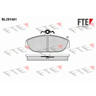 Jeu de 4 plaquettes de frein avant FTE OEM 272021