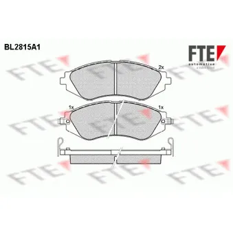 FTE BL2815A1 - Jeu de 4 plaquettes de frein avant