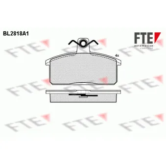 FTE BL2818A1 - Jeu de 4 plaquettes de frein avant