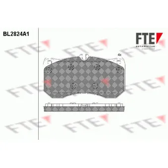 FTE BL2824A1 - Jeu de 4 plaquettes de frein avant