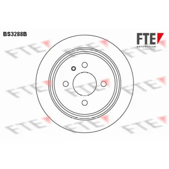 FTE BS3288B - Jeu de 2 disques de frein arrière