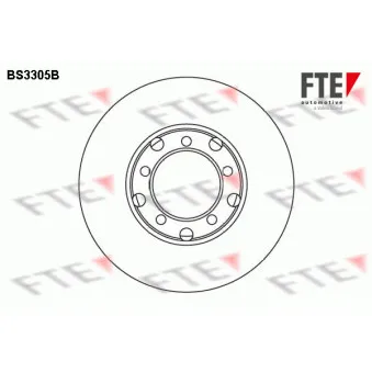 FTE BS3305B - Jeu de 2 disques de frein avant
