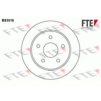 FTE BS3518 - Jeu de 2 disques de frein arrière