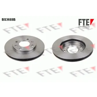 Jeu de 2 disques de frein avant FTE BS3688B pour PEUGEOT 206 1.9 D - 69cv