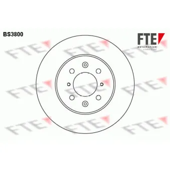 FTE BS3800 - Jeu de 2 disques de frein avant