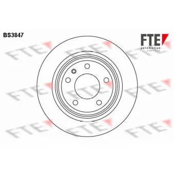 FTE BS3847 - Jeu de 2 disques de frein arrière