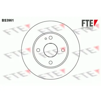 Jeu de 2 disques de frein arrière FTE OEM B46126251D