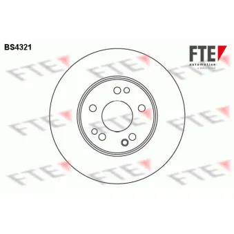 Jeu de 2 disques de frein avant FTE BS4321 pour MERCEDES-BENZ CLASSE E E 320 - 220cv