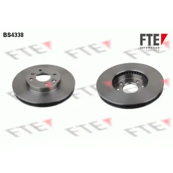 Jeu de 2 disques de frein avant FTE BS4338 pour RENAULT MEGANE 2.0 - 114cv