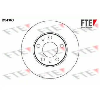Jeu de 2 disques de frein avant FTE OEM 1606308980