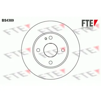 FTE BS4389 - Jeu de 2 disques de frein avant