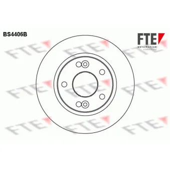 Jeu de 2 disques de frein avant FTE BS4406B pour RENAULT LAGUNA 3.0 - 167cv
