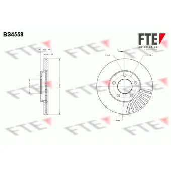 FTE BS4558 - Jeu de 2 disques de frein avant