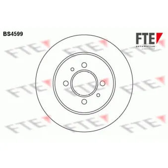 Jeu de 2 disques de frein arrière FTE BS4599 pour RENAULT LAGUNA 2.2 D - 83cv