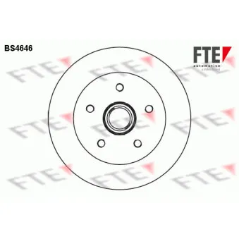 Jeu de 2 disques de frein avant FTE BS4646 pour VOLKSWAGEN TRANSPORTER - COMBI 2.1 - 112cv
