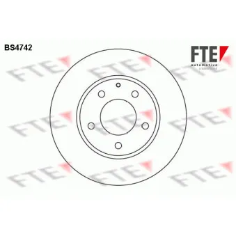 FTE BS4742 - Jeu de 2 disques de frein avant