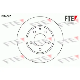 Jeu de 2 disques de frein avant FTE OEM T0023325XA