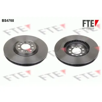 Jeu de 2 disques de frein avant FTE BS4768 pour AUDI A3 S3 quattro - 224cv