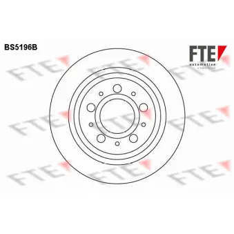 Jeu de 2 disques de frein arrière FTE BS5196B