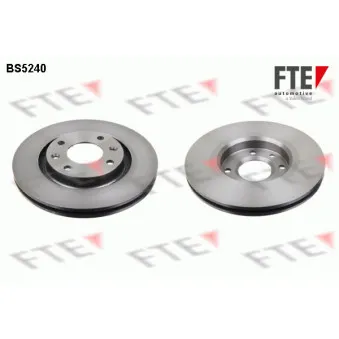 Jeu de 2 disques de frein avant FTE BS5240 pour PEUGEOT 207 1.4 - 73cv