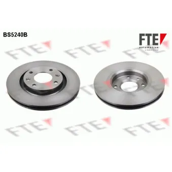 Jeu de 2 disques de frein avant FTE BS5240B pour PEUGEOT 207 1.4 HDI - 68cv