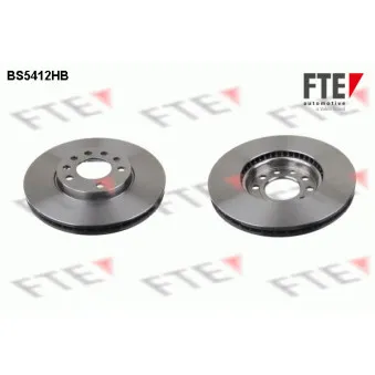 Jeu de 2 disques de frein avant FTE BS5412HB pour OPEL VECTRA 1.6 - 100cv