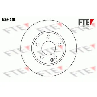 Jeu de 2 disques de frein avant FTE BS5438B pour MERCEDES-BENZ CLASSE A A 150 - 95cv