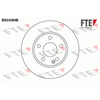 Jeu de 2 disques de frein avant FTE BS5438HB pour MERCEDES-BENZ CLASSE A A 150 - 95cv
