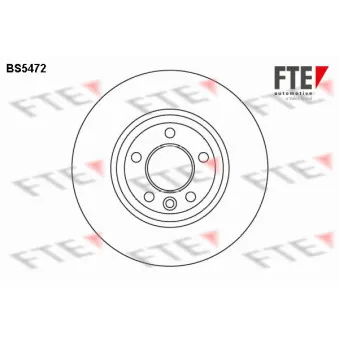 Jeu de 2 disques de frein avant FTE BS5472 pour VOLKSWAGEN TRANSPORTER - COMBI 2.5 TDI - 174cv