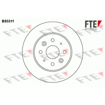 Jeu de 2 disques de frein avant FTE OEM 51712FD300