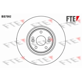 Jeu de 2 disques de frein avant FTE BS7092 pour RENAULT LAGUNA 2.2 DCI - 140cv