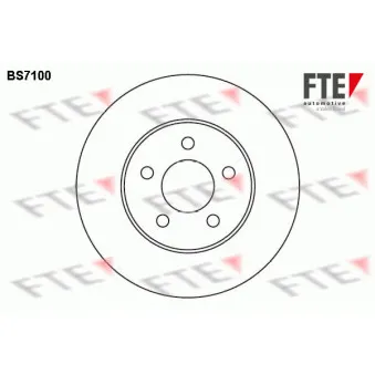 FTE BS7100 - Jeu de 2 disques de frein avant