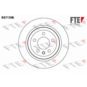 Jeu de 2 disques de frein arrière FTE OEM 7L6615601E